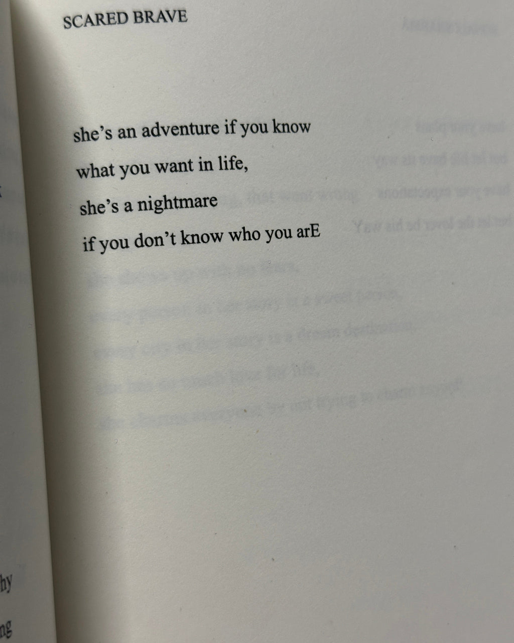 scared brave - a collection of poetry