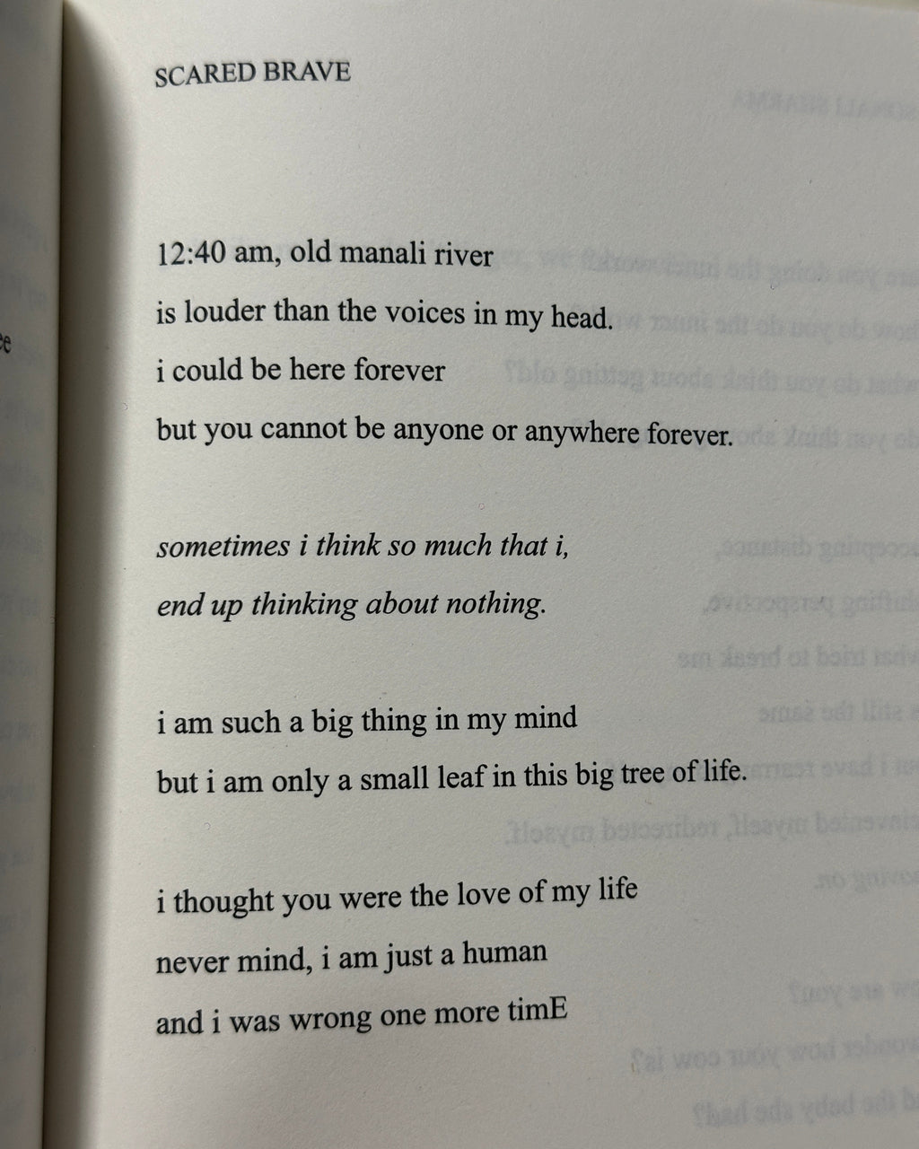 scared brave - a collection of poetry