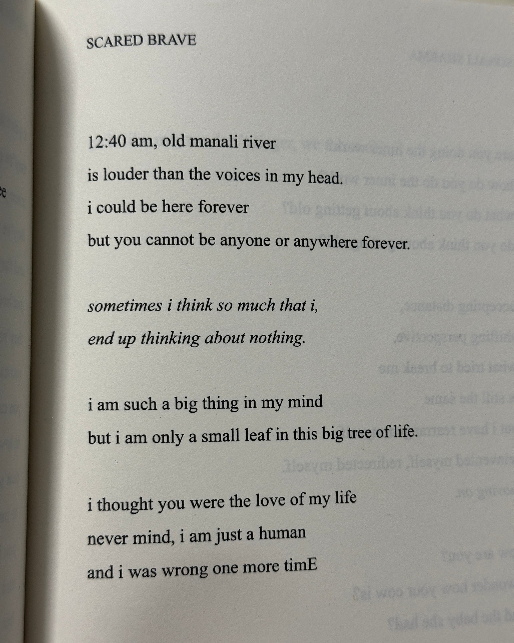 scared brave - a collection of poetry